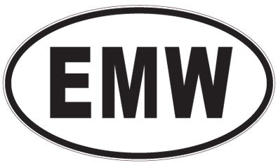 EMW - 3 Letter Initials Oval Magnet