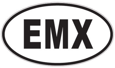 EMX - 3 Letter Initials Oval Magnet