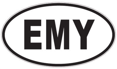 EMY - 3 Letter Initials Oval Magnet