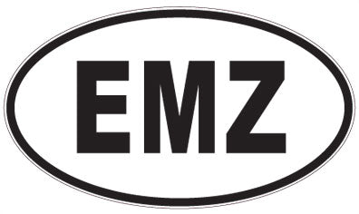 EMZ - 3 Letter Initials Oval Sticker