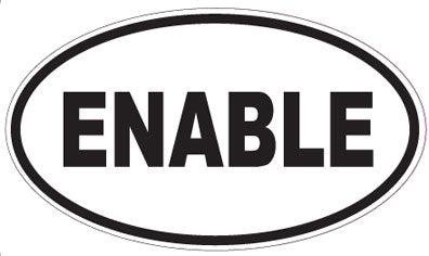 ENABLE - Oval Sticker