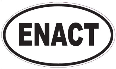 ENACT - Oval Sticker