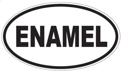 ENAMEL - Oval Sticker