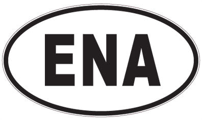 ENA - 3 Letter Initials Oval Magnet