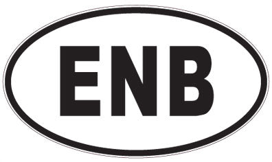 ENB - 3 Letter Initials Oval Magnet