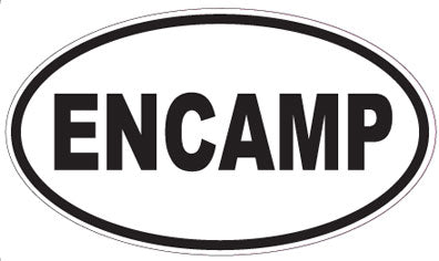ENCAMP - Oval Sticker