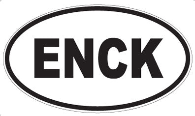 ENCK - Oval Sticker
