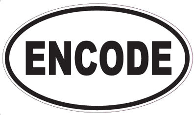 ENCODE - Oval Sticker