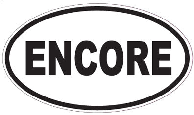 ENCORE - Oval Sticker