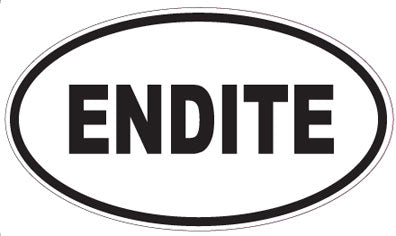 ENDITE - Oval Sticker