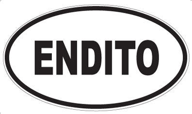 ENDITO - Oval Sticker