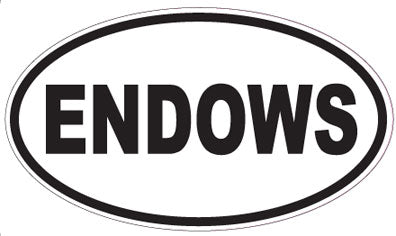 ENDOWS - Oval Sticker
