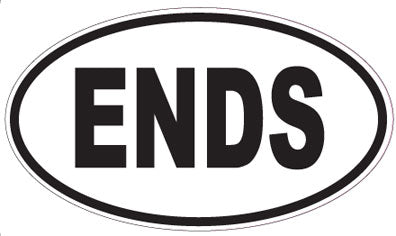 ENDS - Oval Sticker