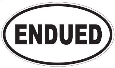 ENDUED - Oval Sticker