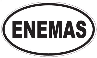 ENEMAS - Oval Sticker