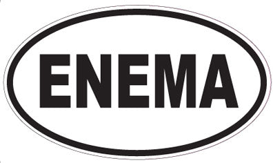 ENEMA - Oval Magnet