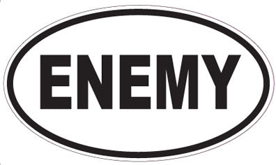 ENEMY - Oval Sticker
