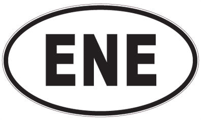 ENE - 3 Letter Initials Oval Magnet