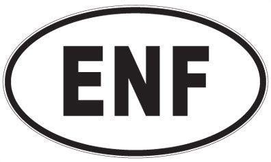 ENF - 3 Letter Initials Oval Magnet