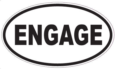 ENGAGE - Oval Sticker