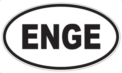 ENGE - Oval Sticker