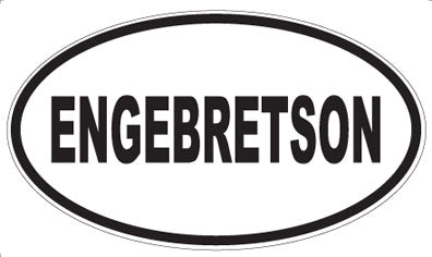ENGEBRETSON - Oval Sticker