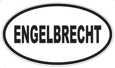 ENGELBRECHT - Oval Sticker
