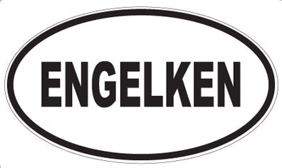 ENGELKEN - Oval Sticker
