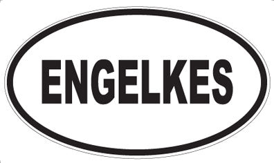 ENGELKES - Oval Sticker