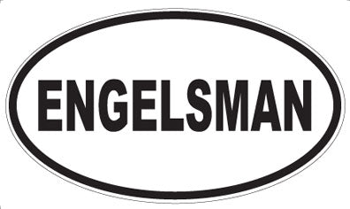 ENGELSMAN - Oval Magnet