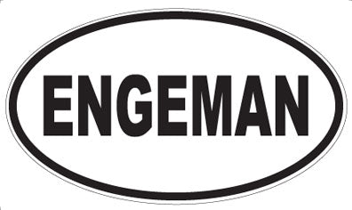 ENGEMAN - Oval Sticker