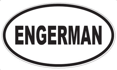 ENGERMAN - Oval Magnet