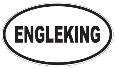 ENGLEKING - Oval Magnet