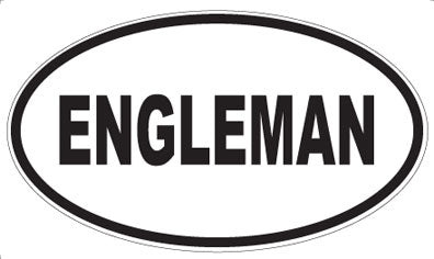 ENGLEMAN - Oval Magnet