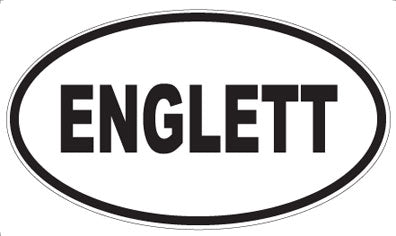 ENGLETT - Oval Sticker