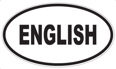 ENGLISH - Oval Magnet