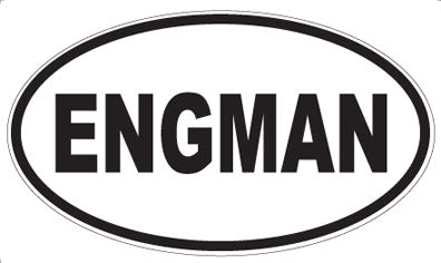 ENGMAN - Oval Magnet