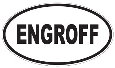 ENGROFF - Oval Sticker