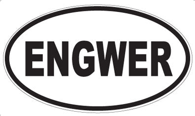 ENGWER - Oval Sticker