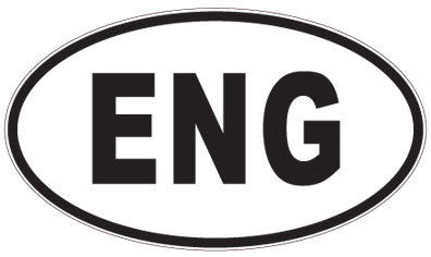 ENG - 3 Letter Initials Oval Magnet
