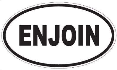 ENJOIN - Oval Sticker