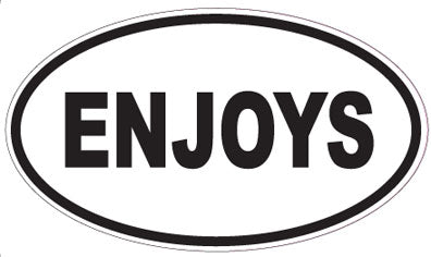 ENJOYS - Oval Sticker