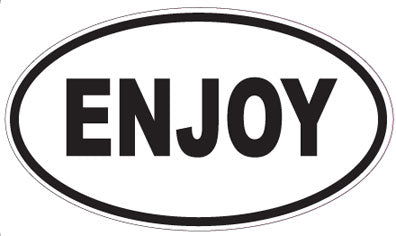 ENJOY - Oval Magnet