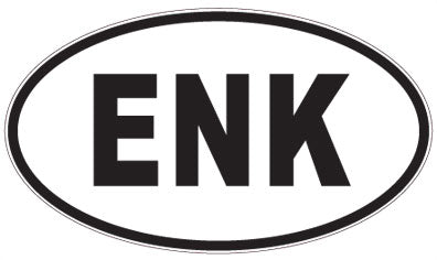 ENK - 3 Letter Initials Oval Magnet
