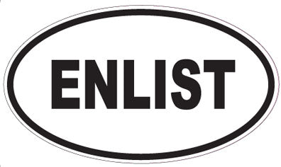 ENLIST - Oval Sticker