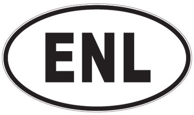 ENL - 3 Letter Initials Oval Magnet