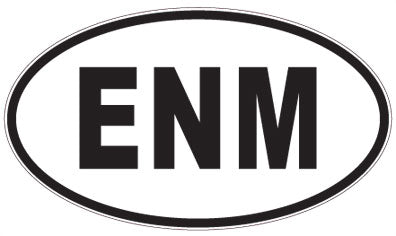 ENM - 3 Letter Initials Oval Magnet