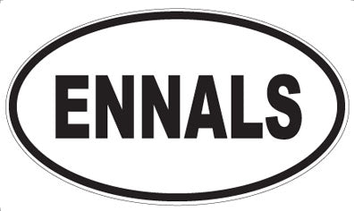 ENNALS - Oval Sticker