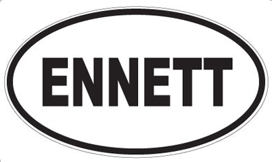 ENNETT - Oval Sticker