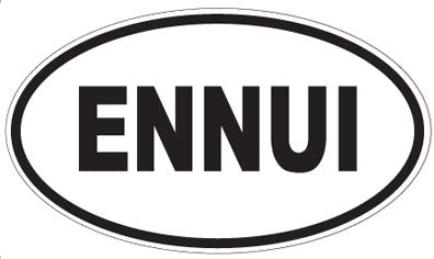 ENNUI - Oval Sticker